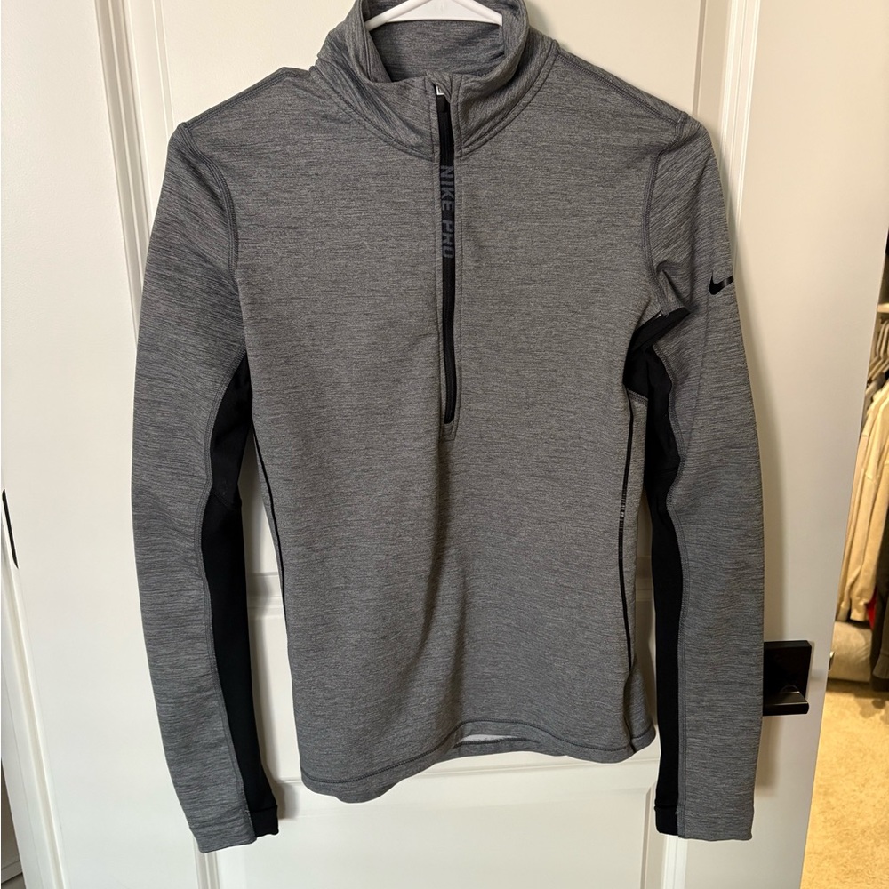 Nike Pro Hyperwarm Gray Pullover